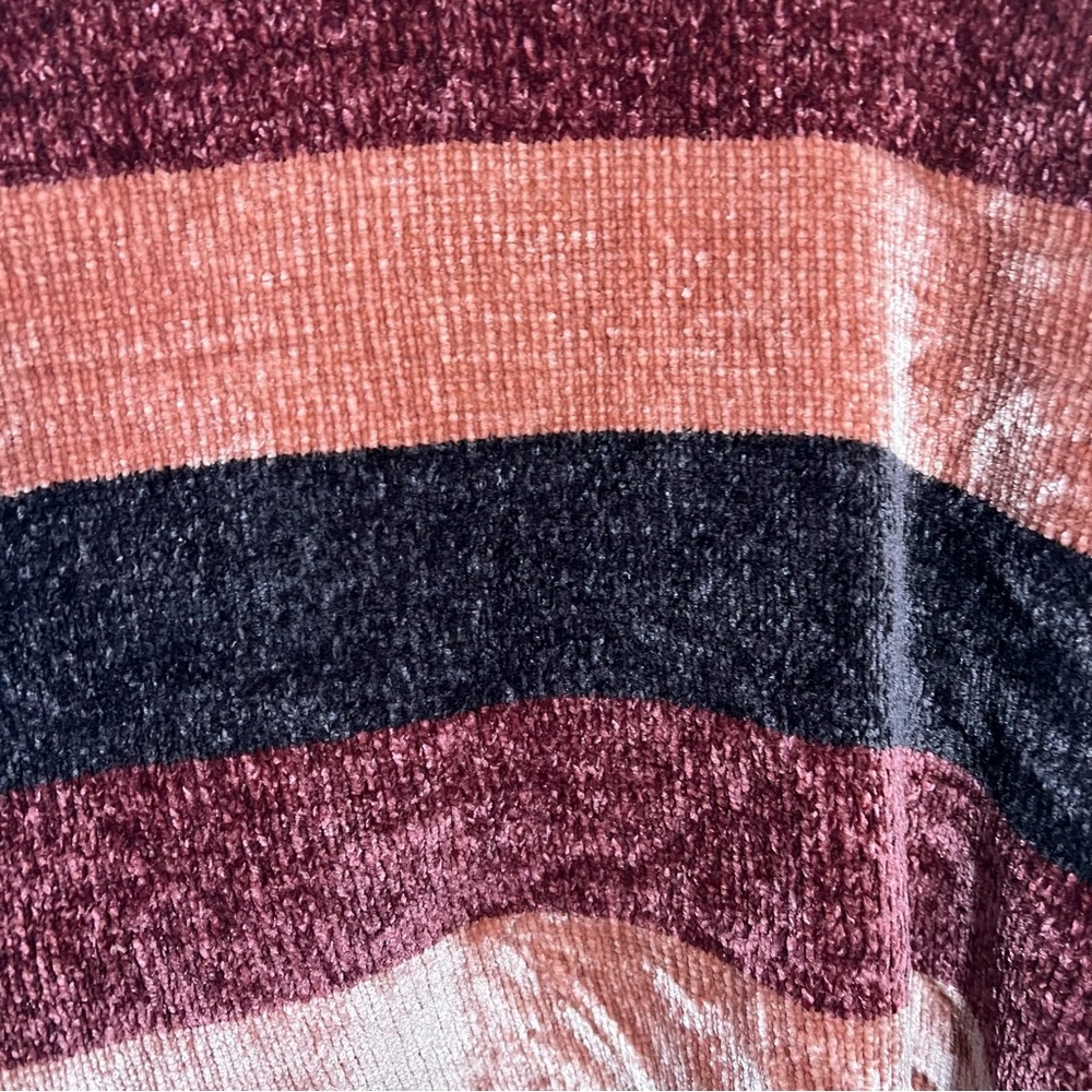 Volcom Pink Striped Crew Neck Sweater - Picture 3 of 6